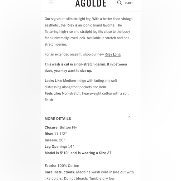 Agolde Riley Jeans - Picture 5 of 5